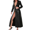 Hot! 100% Real leather handmade black leather long coat causal Sexy over coat