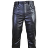 Black 100% Genuine Lambskin Leather Pants, Men's Black Leather Biker Pant, Motorcycle Pant, Leather Trousers