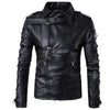 Men's 100℅ Genuine leather biker coat Motorcycle jacket Belted Strap Casual Outwear Top Oversize long leather Jacket sleeve lacing jacket