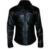 MEN'S BLACK REAL SHEEP LEATHER VERY HOT AND SOFT FULL SLEEVE SHIRT BLUF GAY SHIRT