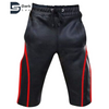 MENS CARGO SHORTS Original Cow-Hide BLACK AND RED LEATHER