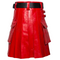 Real Men Leather Red Kilt Made with original cowhide or lambskin leather
