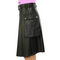 Elegant Leather Kilt with Pockets