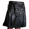 MEN'S GENUINE LEATHER KILT WITH SPORRAN CHOICE OF LENGTH AND SIZE