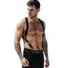 Suspender Men's leather harness, Leather male harness, Red, white, Blue, Brown and Black original leather colours