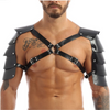 Gladiator Armor Harness Men Adjustable Shoulder Harness Man Black original leather
