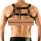 PREMIUM QUALITY MENS TRENDY CHEST REAL LEATHER HARNESS , MENS HARWADE NIKKLE PLATED STUDDED CHEST LEATHER HARNESS