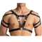 PREMIUM QUALITY MENS TRENDY CHEST SHOULDER AND SLEEVE REAL LEATHER HARNESS