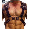 Original Leather Harness Belt Men Gay Adjustable Belts Shoulder Muscle Strap Goth Suspenders for mens