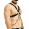 Bulldog Men's Adjustable Harness with Chain original leather