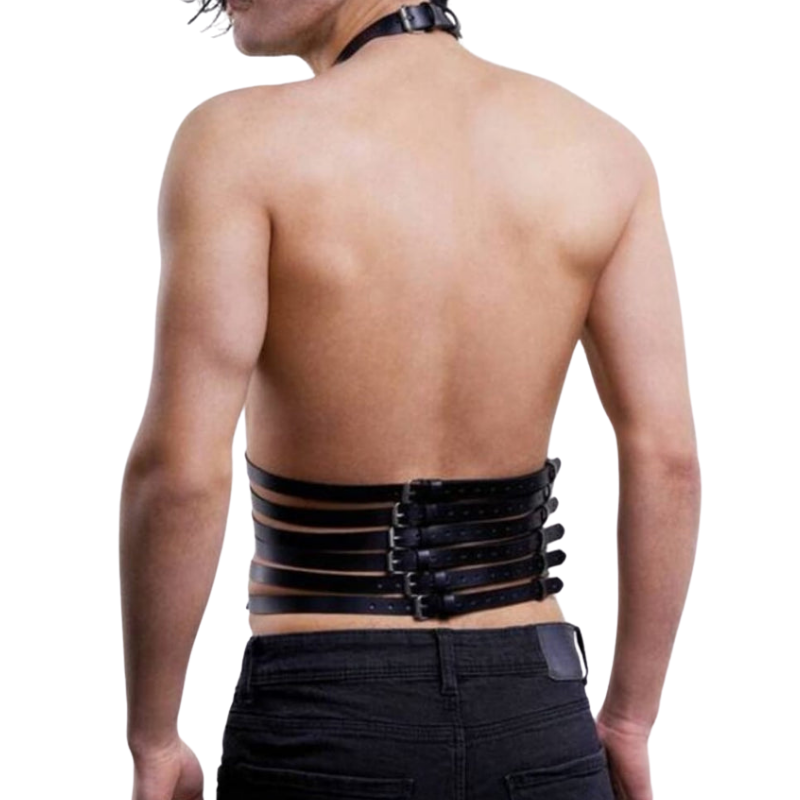 Men's Chest Harness Men's restraints Body bondage gear Leather Parallel ...