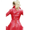 ADULTS WOMENS LADIES PURE LAMBSKIN GANUAN LEATHER LONG RED LEATHER DRESS GOWN SUIT GOTHIC TRENCH COAT BY DARKSHADOW LEATHERS