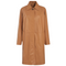 Italian style womens long coat made with original cow skin Leather