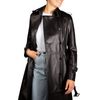 Original Lambskin original leather Italian Style Leather Trench Coat for Womens