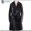 Leather Coat Women Long Leather Coat with multiple Pockets