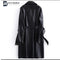 Leather Coat Women Long Leather Coat with multiple Pockets
