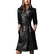 Women Original Leather Long Coat