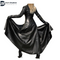 SEXY LADY PURE BLACK GENUAN original LEATHER TRENCH STEAMPUNK GOTHIC MATRIX COAT JACKET FOR WOMEN'S