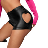 Women's heart punched original leather short