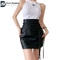 Women's Genuine Leather High Waist Pencil Skirt With Ties | Real Leather skirt