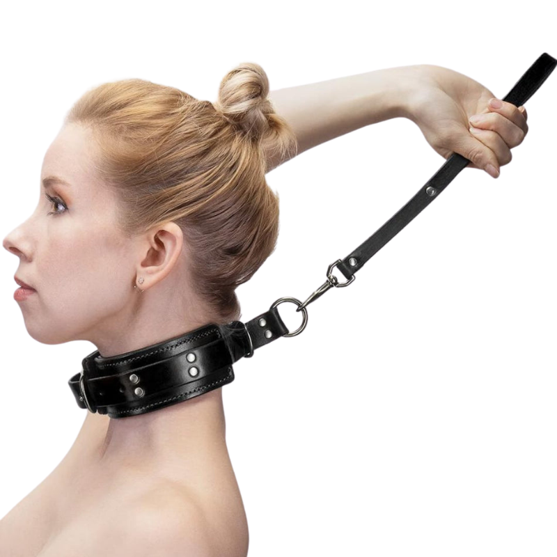 Women Hight Quality Real Leather Choking Collar / Neck Belt