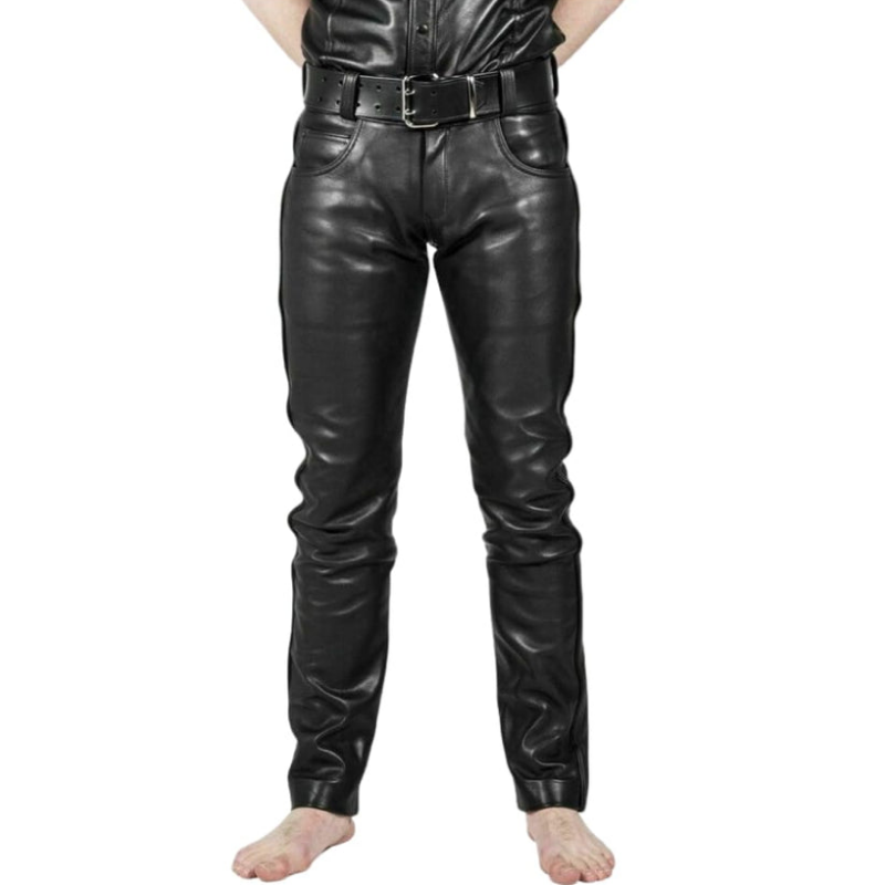Genuine Seamless Skinny Leather Pants Men s Five Pockets Jeans Style genuine-seamless-skinny-leather-pants-men-s-five-pockets-jeans-style