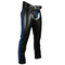 GAY 100% REAL LEATHER BIKERS CHAPS , CHAPS BLUE STRIPES LEATHER GAY CHAPS WITH JOCKST