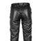 Mens Real Leather Bikers Pants Side And Front Laces Up Bikers Pants Trousers