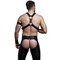 Genuine Leather Chaps Open Front With Shoulder Harness Gay real leather chaps open front with shoulder harness