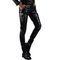 MENS REAL LEATHER STUDDED PANTS STAGE PETFORMANCE PUNK MOTORCYCLE BIKER SLIM FIT PARTY TROUSETS PANT