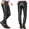 NEW SKINNY MENS REAL LEATHER BIKER PANT / MENS STAGE CLUB WEAR PANT