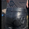 Men’s Black Original Leather slim fit Biker trouser pants
