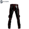 Mens Original Black leather Cowhide Leather Bondage Jeans With Red Piping Bluf Leder Breeches