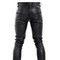 Mens Real Leather Pants Double Zips Pants Jeans Trousers Interest Bluff Pants