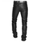 Men's Real Leathers Bikers Pants Quilted Panels Slim Fit Bikers Leathers Trousers Bluf Pants