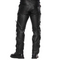 Men's Black Cowhide Leather Trousers Motorbike Motorcycle Lacing Pants Trousers Jeans