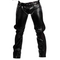 Men's Black Cowhide Leather Bondage Jeans Bluf Breeches Trousers Pants Bikers Jeans
