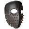 Men Punk Biker 100% Genuine Leather Full face spike Mask Masquerade Black Cosplay