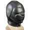 MEN SENSORY DEPRIVATION HOOD BONDAGE BDSM PADDED MASK BLACK SOFT 100% REAL LEATHER UNISEX