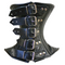 ROLLER BUCKLE BLACK 100% GENUINE LEATHER OVER MOUTH NECK CORSET POSTURE COLLAR