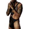 1pc BDSM Men's Erotic Adult Tight Leather Chest Strap Men's Clothing Tight Package Bondage Clothes Penis Chastity Pants Leather Suspenders Pants