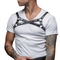 Elegant Mens adjustable Original leather Chest harness