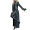 SEXY LADY PURE BLACK GENUAN original LEATHER TRENCH STEAMPUNK GOTHIC MATRIX COAT JACKET FOR WOMEN'S