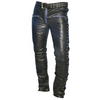 MENS REAL COWHIDE LEATHER PANTS PUNK KINK JEANS TROUSERS BLUF PANTS BIKERS TROUSERS