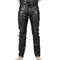 Mens Real Leather Bikers Pants Leather Pants With Detachable Front Codices