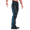 Men's Black Cowhide Leather Jeans Style Pants Bluff Breeches White Striped - Red Striped - Blue Striped Trousers
