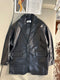 Mens leather blazer/ coat mens leather black / Sant Laurent Paris / Real leather mens Blazer