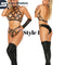 Real Leather Lingerie Harness & Cuffs Set | Women’s Fetish Lingerie | Butt Harness & Bra Cage | Handmade Bondage Clubwear