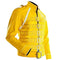 Freddie Mercury jacket Yellow live Strap Wembley Concert Biker Men's Real leather jacket Men's Yellow real leather straps jacket