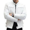 Men White Leather Jacket Original Lambskin Leather Biker Jacket Unik